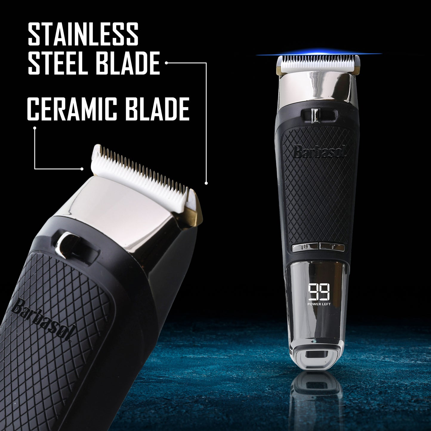 Barbasol Pro Cermaic Cordless Rechargeable Trimmer w Turbo