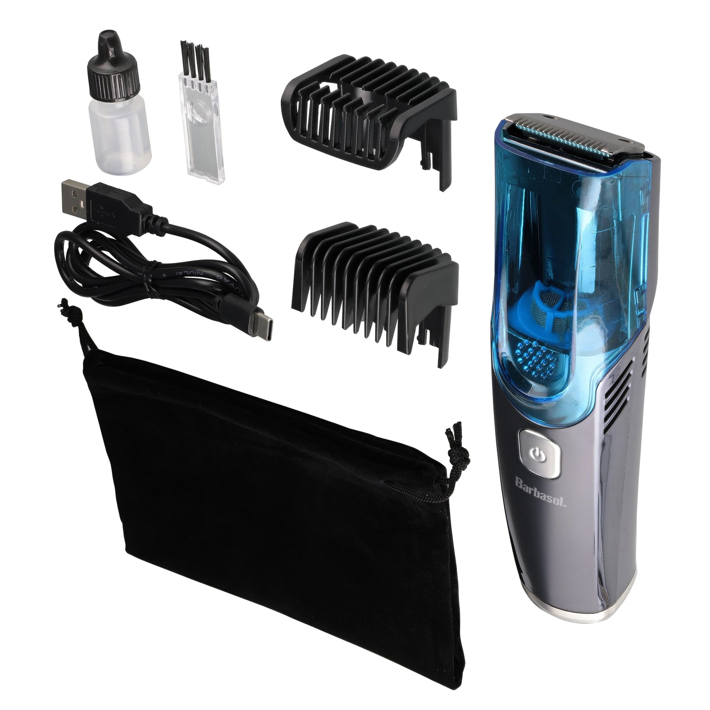 Vacuum Beard Trimmer for Men, Self-Vacuuming Hair, Beard, Sideburns & Mustache
