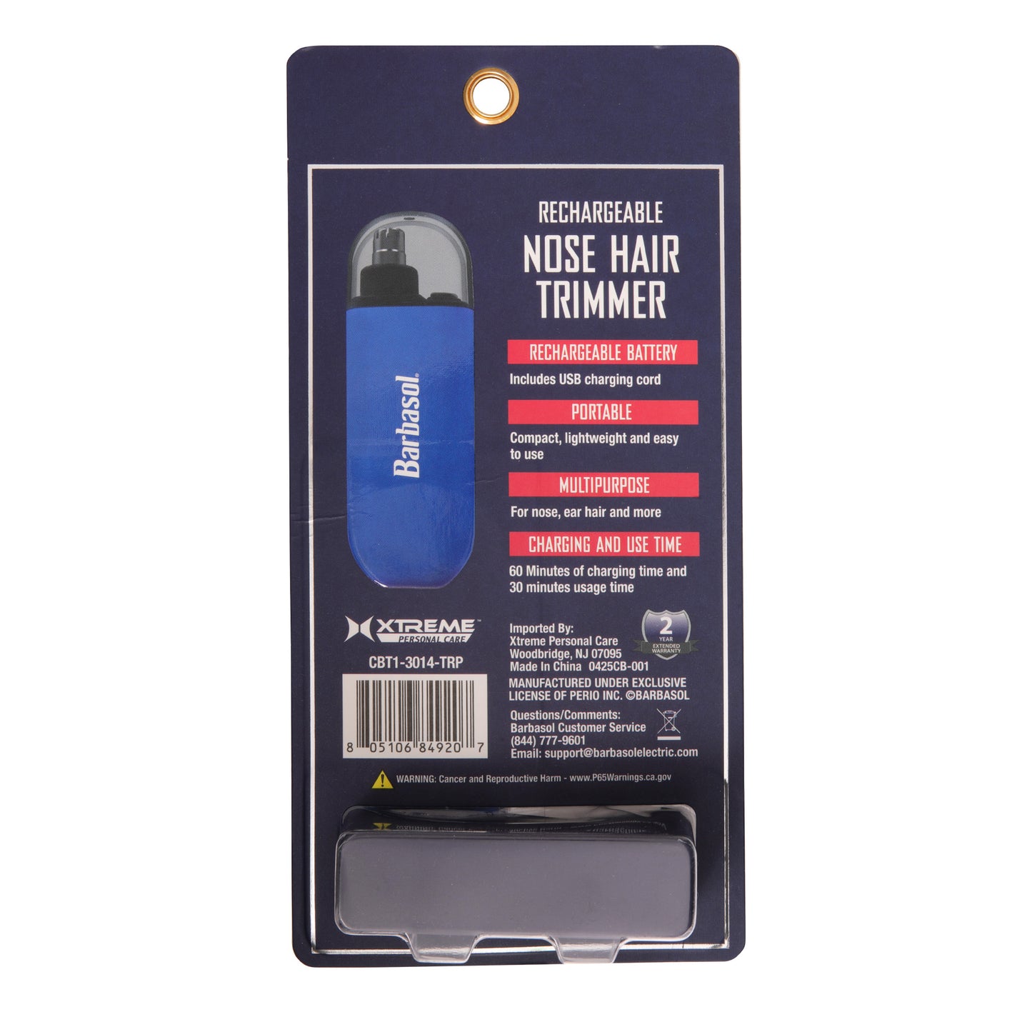 Mini Nose & Ear Trimmer - Rechargeable, Portable, Multipurpose Grooming Tool with Non-Slip Grip
