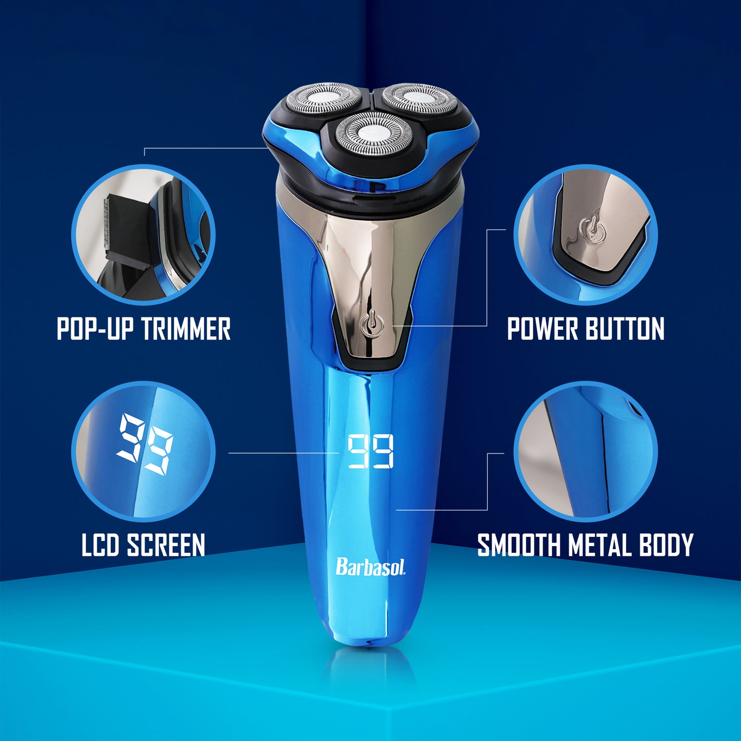 Barbasol Wet Rotary Shaver with LCD