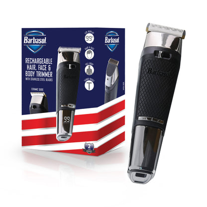 Barbasol Pro Cermaic Cordless Rechargeable Trimmer w Turbo