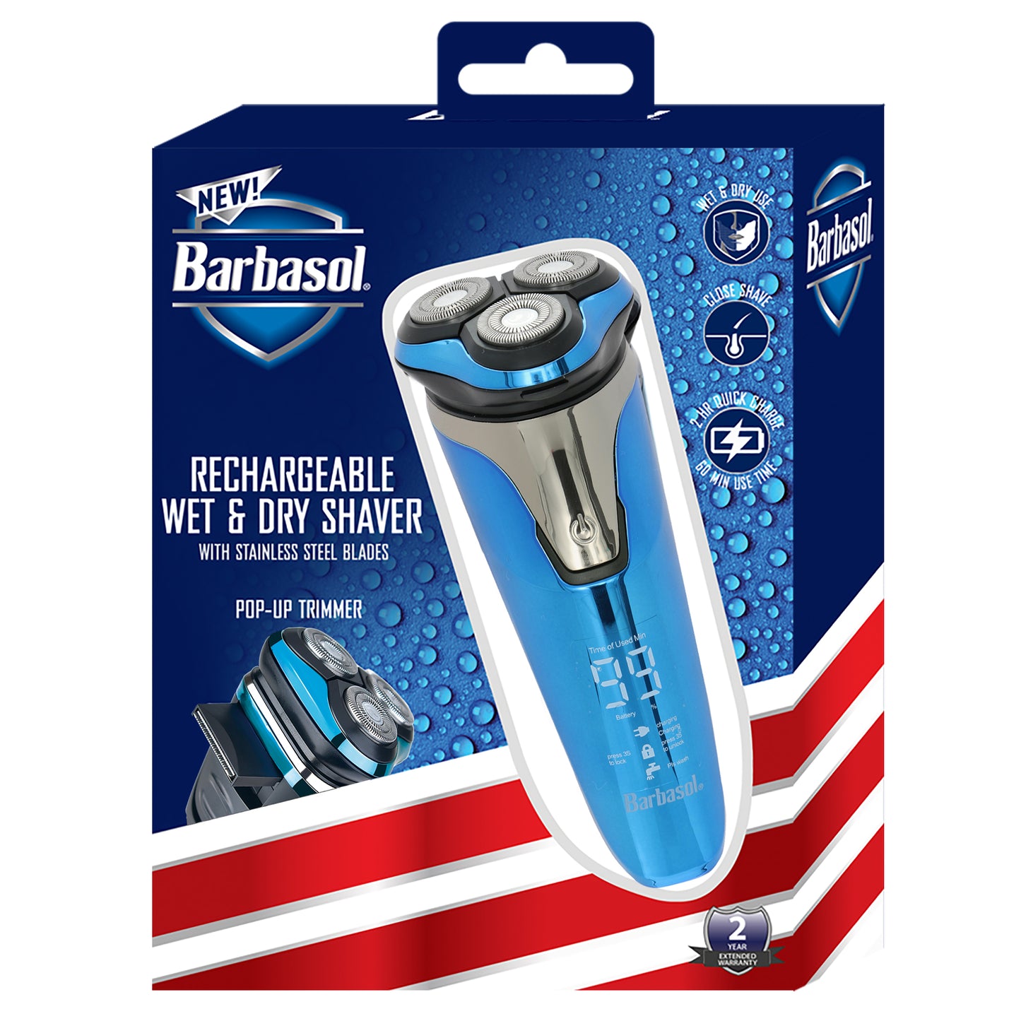 Barbasol Wet Rotary Shaver with LCD