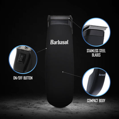 9pc All-in-One Kit with Rechargeable Hair Clipper, Stainless Steel Blades, and Touch-Up Trimmer