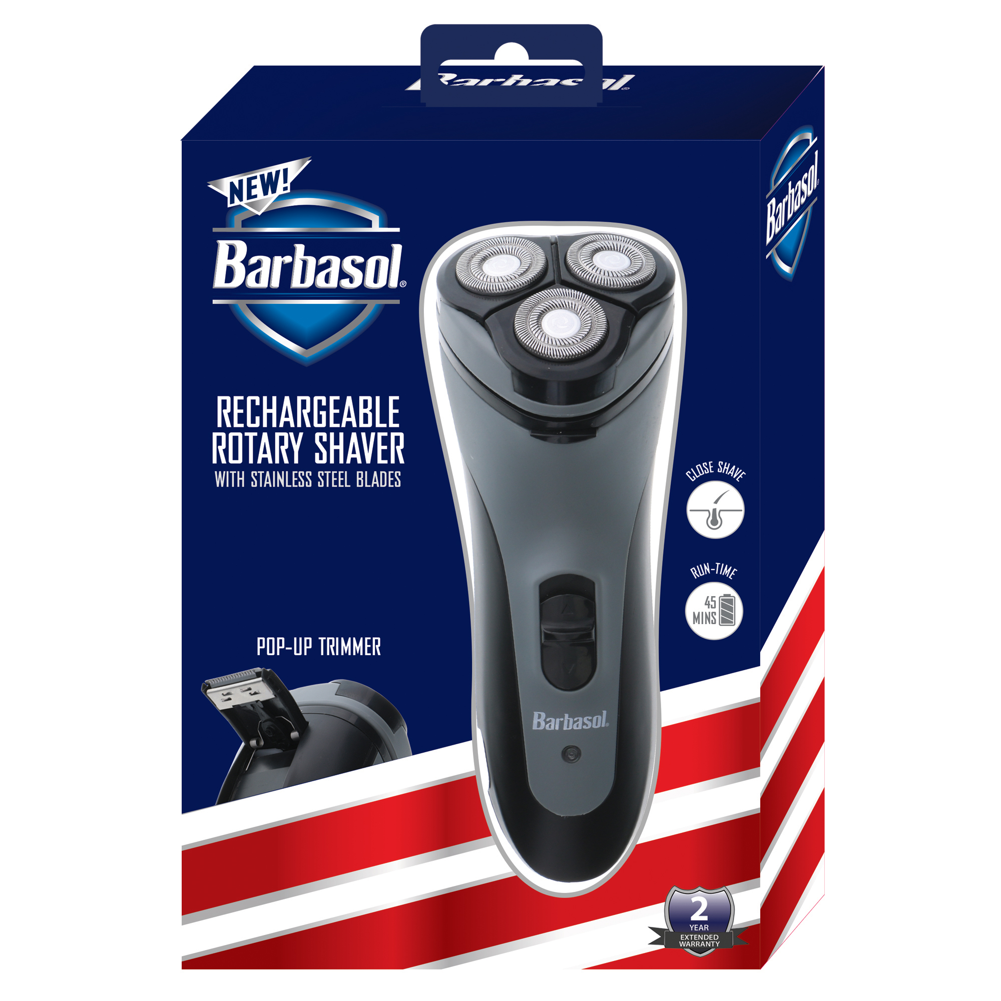 Rechargeable Rotary Shaver Barbasol