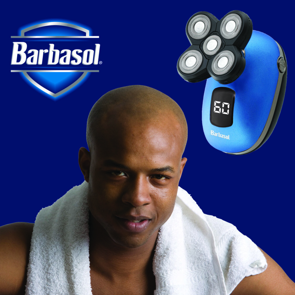 Rechargeable lcd screen head shaver set barbasol